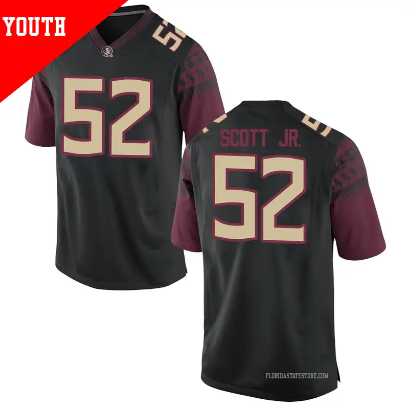 Youth #52 Robert Scott Jr. Florida State Seminoles Replica Black Football College Jersey Youth #52 Robert Scott Jr. Florida State Seminoles Replica Black Football College Jersey